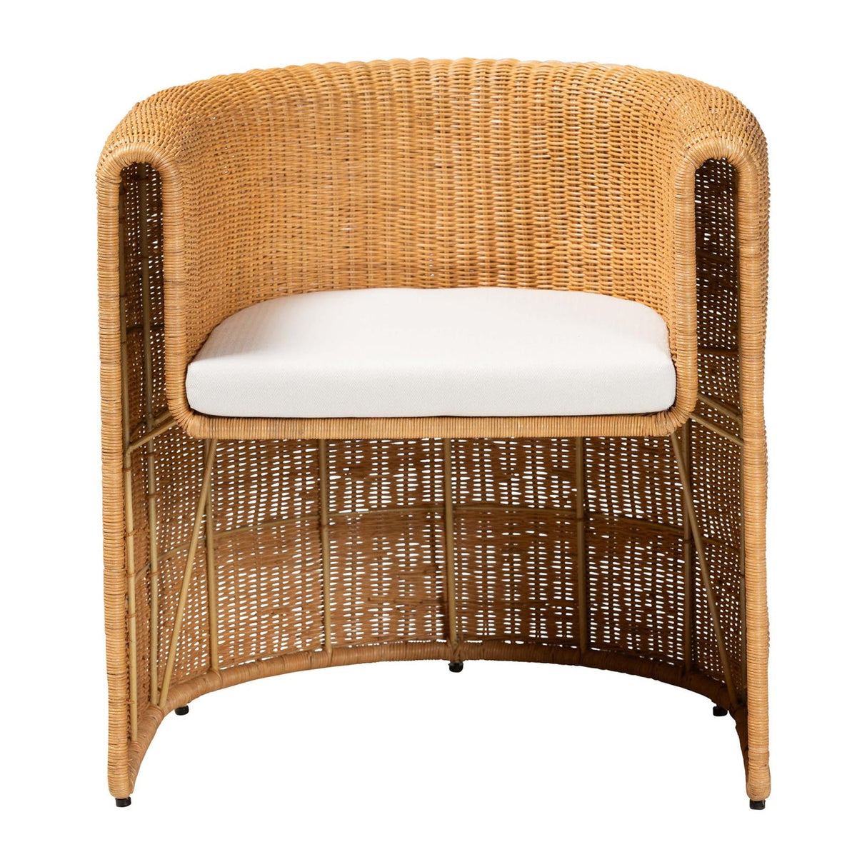   Modern European furniture - Handwoven Rattan Barrel Dining Chair - www.oroa.com | Oroa.com