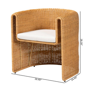   Modern European furniture - Handwoven Rattan Barrel Dining Chair - www.oroa.com | Oroa.com