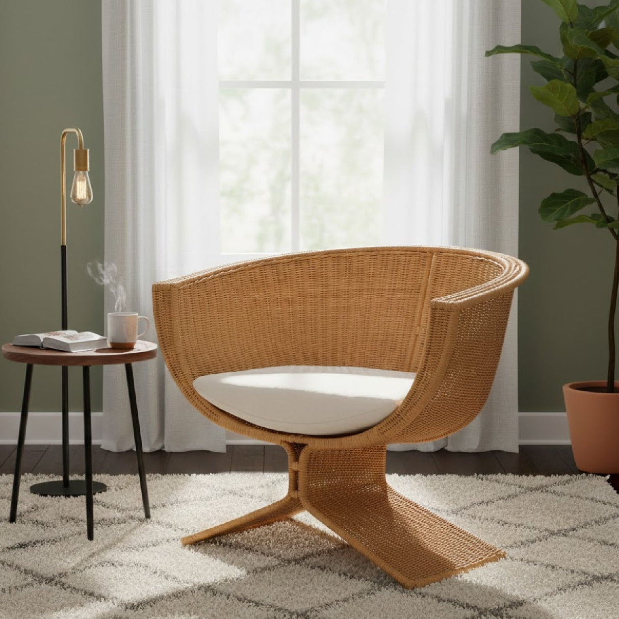  Modern European furniture - Woven Rattan Bohemian Lounge Chair - www.oroa.com | Oroa.com