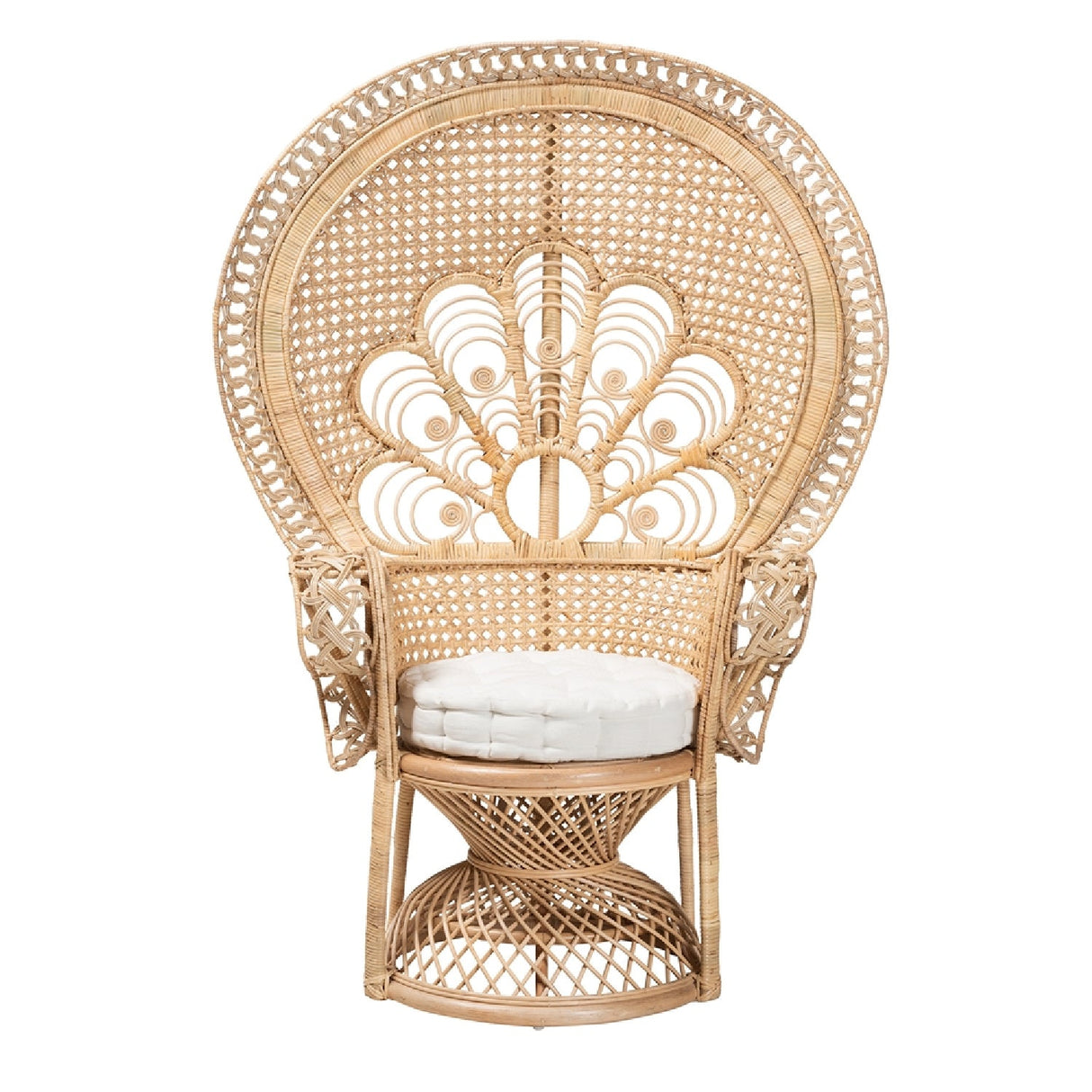   Modern European furniture - Brown Rattan Peacock Accent Chair - www.oroa.com | Oroa.com