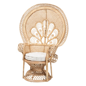   Modern European furniture - Brown Rattan Peacock Accent Chair - www.oroa.com | Oroa.com