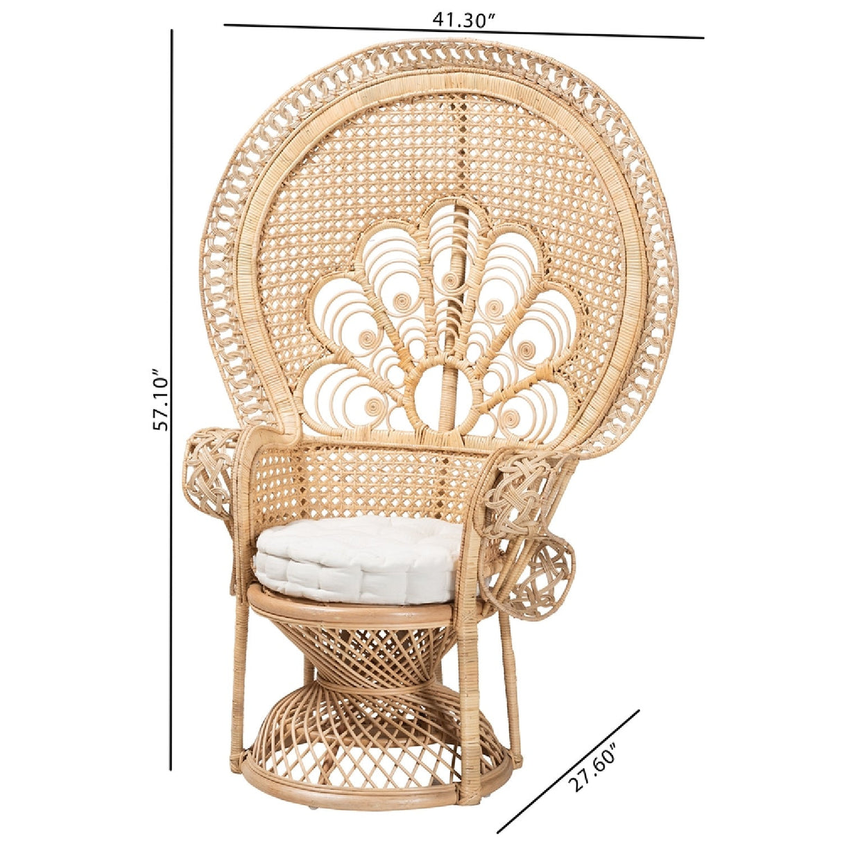   Modern European furniture - Brown Rattan Peacock Accent Chair - www.oroa.com | Oroa.com