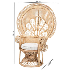   Modern European furniture - Brown Rattan Peacock Accent Chair - www.oroa.com | Oroa.com
