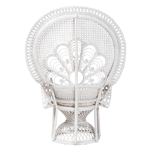   White Rattan Peacock Accent Chair | Oroa.com