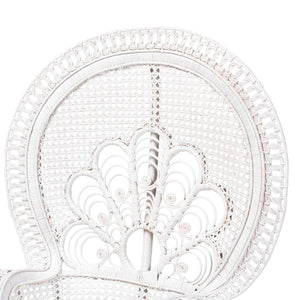   Modern European furniture - White Rattan Peacock Accent Chair - www.oroa.com | Oroa.com