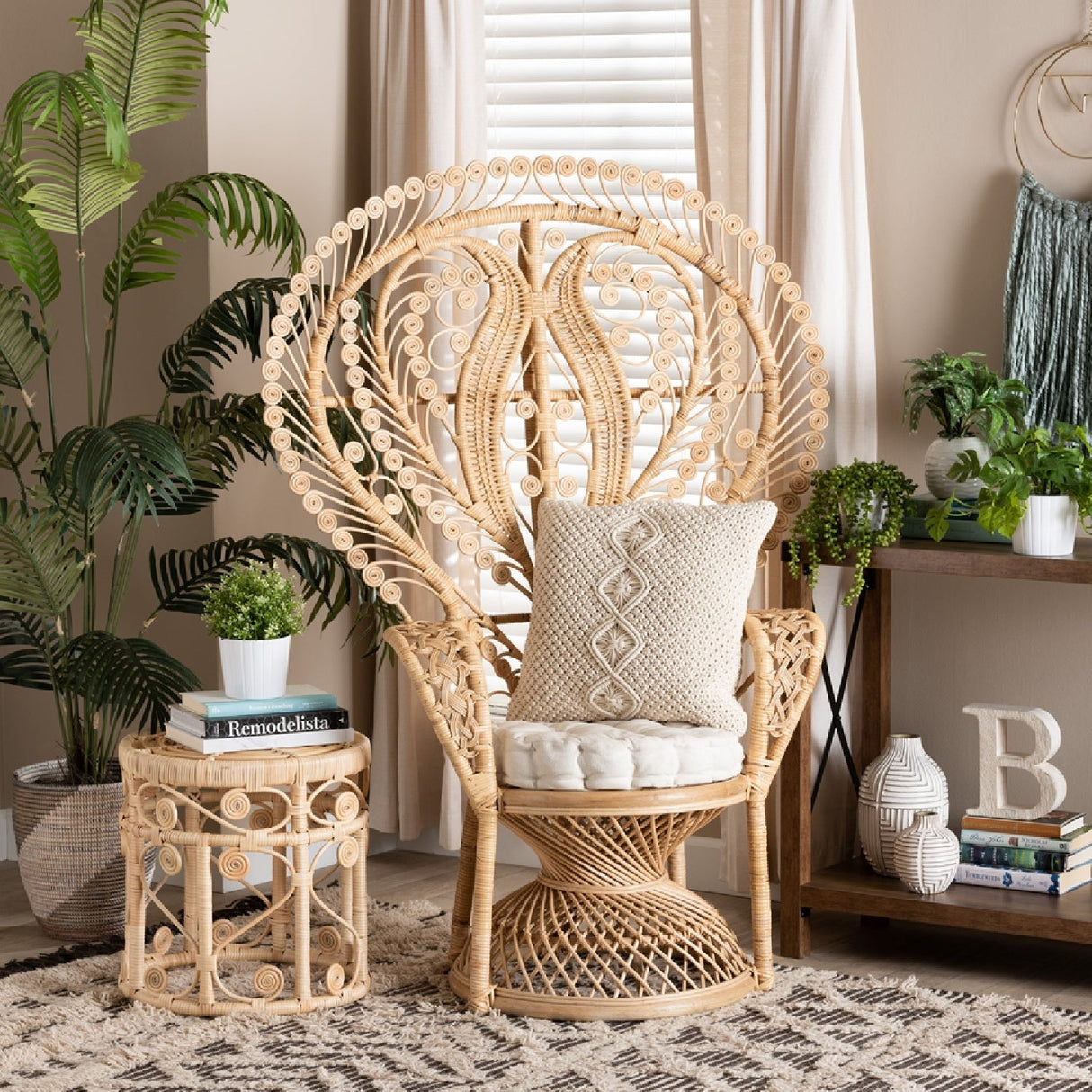   Modern European furniture - Rattan Indoor Semi Outdoor Peacock Accent Chair - www.oroa.com | Oroa.com