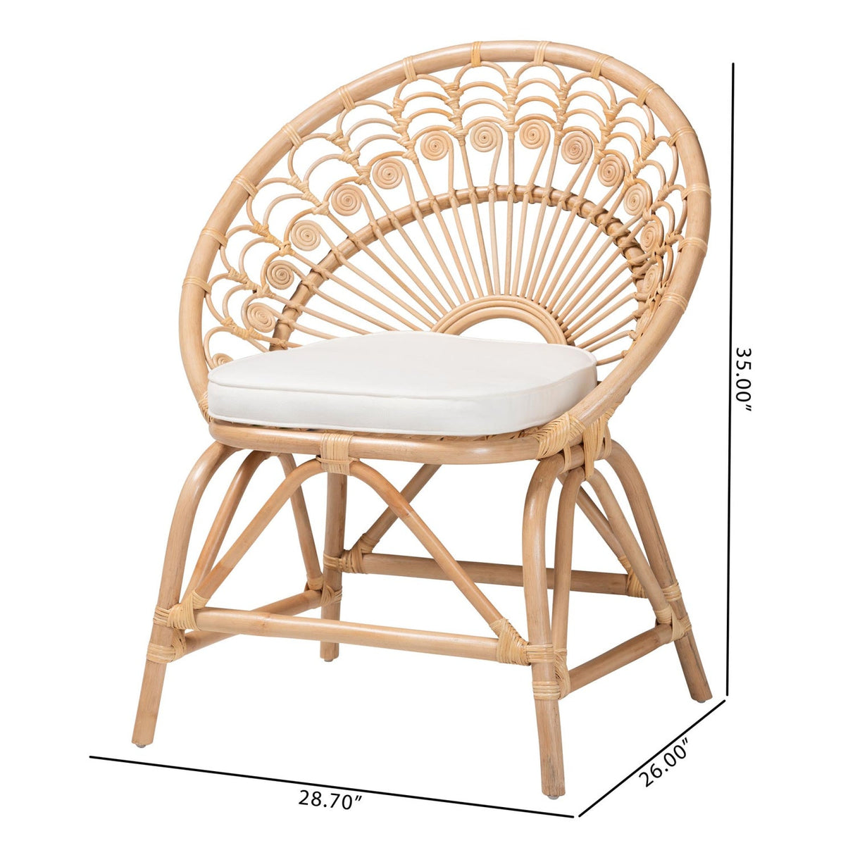   Modern European furniture - Boho Rattan Peacock Accent Chair - www.oroa.com | Oroa.com