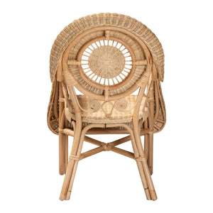   Modern European furniture - Curled Rattan Detail Accent Chair - www.oroa.com | Oroa.com