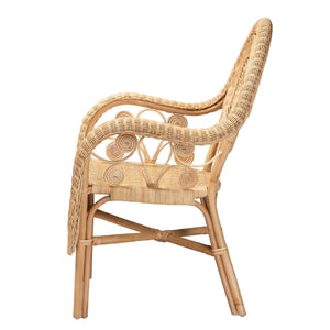   Modern European furniture - Curled Rattan Detail Accent Chair - www.oroa.com | Oroa.com