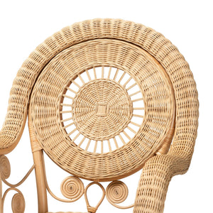   Modern European furniture - Curled Rattan Detail Accent Chair - www.oroa.com | Oroa.com