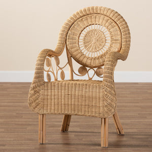   Modern European furniture - Curled Rattan Detail Accent Chair - www.oroa.com | Oroa.com