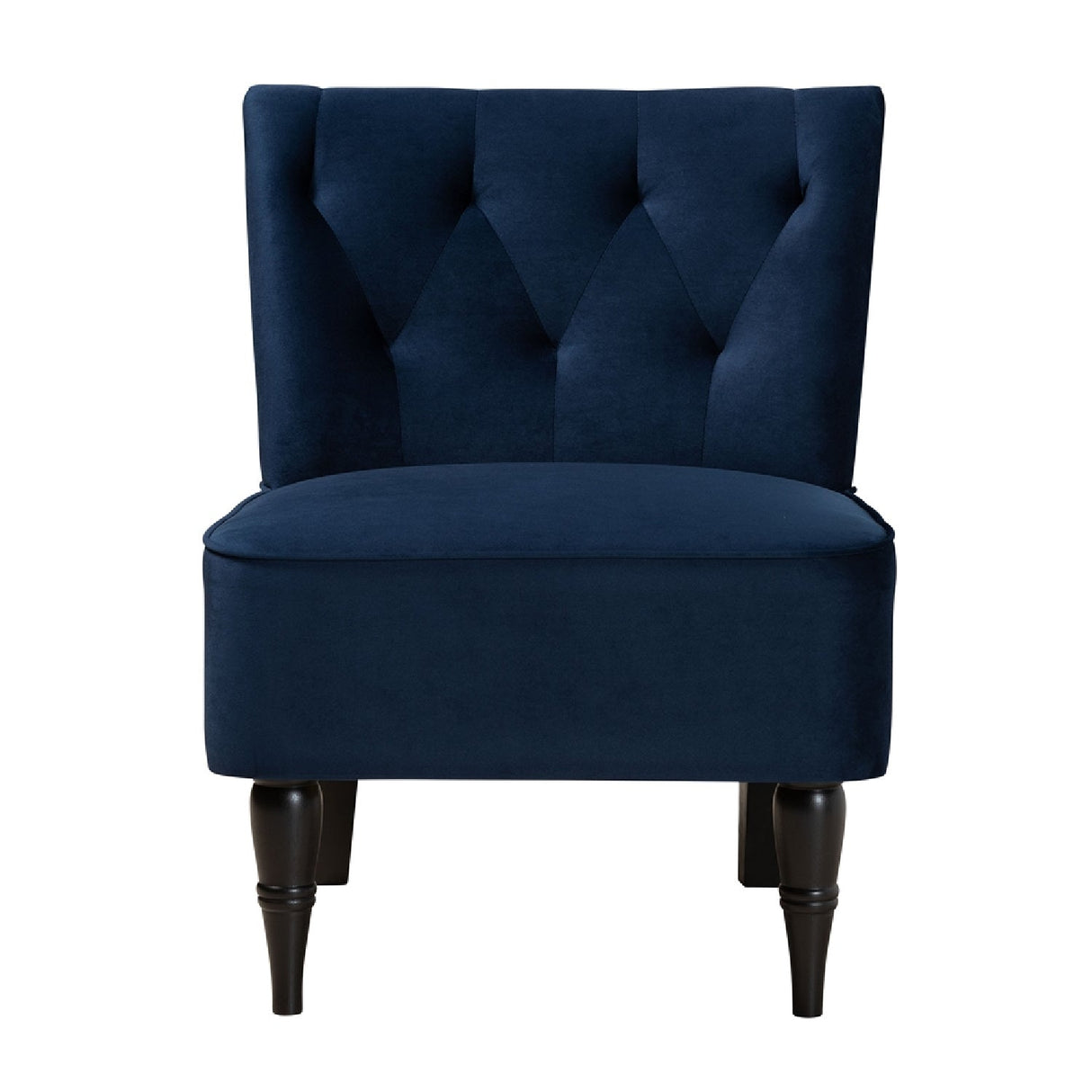   Modern European furniture - Tufted Blue Velvet Accent Chair - www.oroa.com | Oroa.com