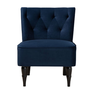   Modern European furniture - Tufted Blue Velvet Accent Chair - www.oroa.com | Oroa.com