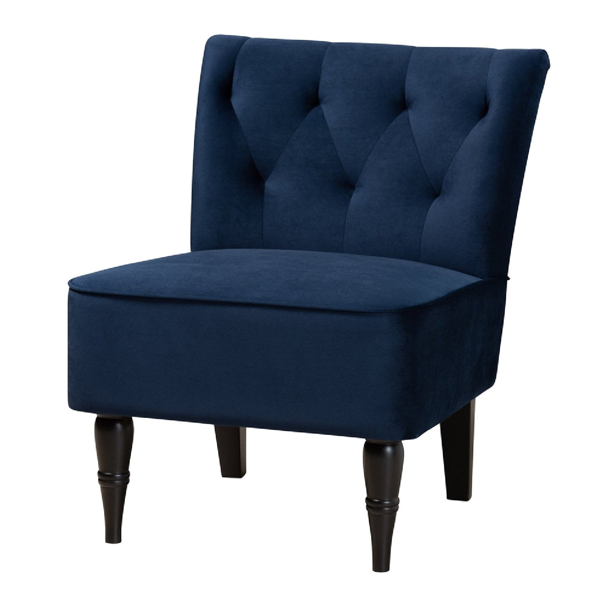   Modern European furniture - Tufted Blue Velvet Accent Chair - www.oroa.com | Oroa.com