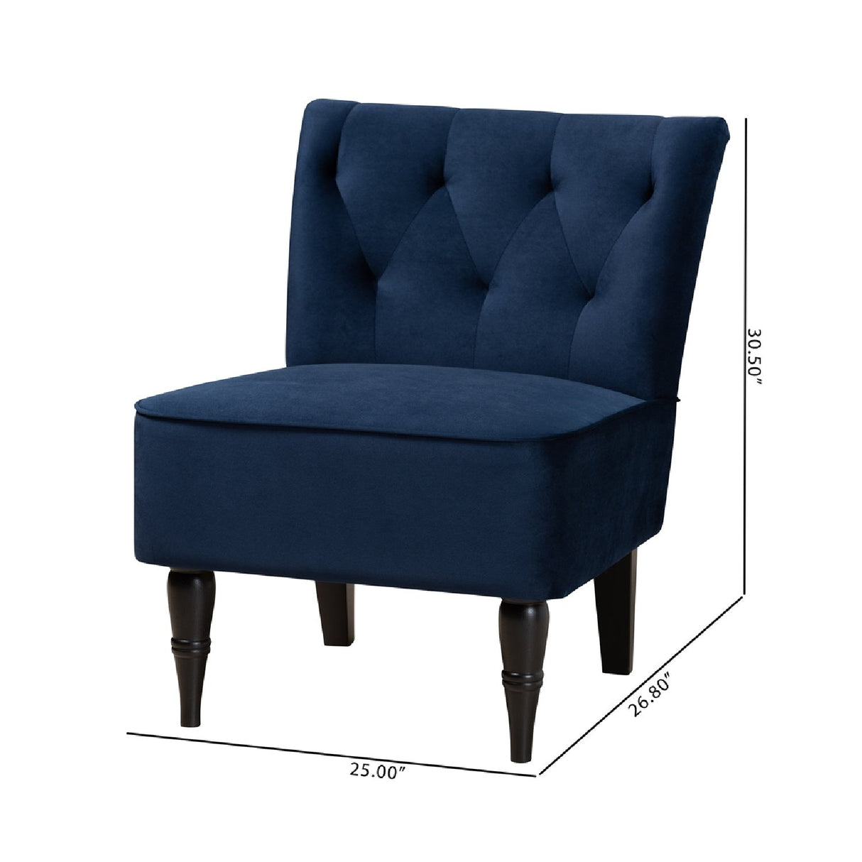   Modern European furniture - Tufted Blue Velvet Accent Chair - www.oroa.com | Oroa.com