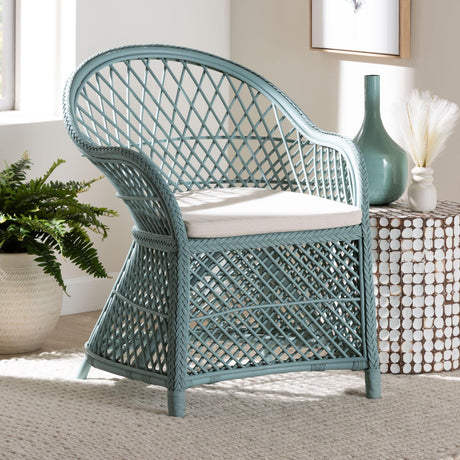   Modern European furniture - Braided Rattan Bohemian Accent Armchair - www.oroa.com | Oroa.com