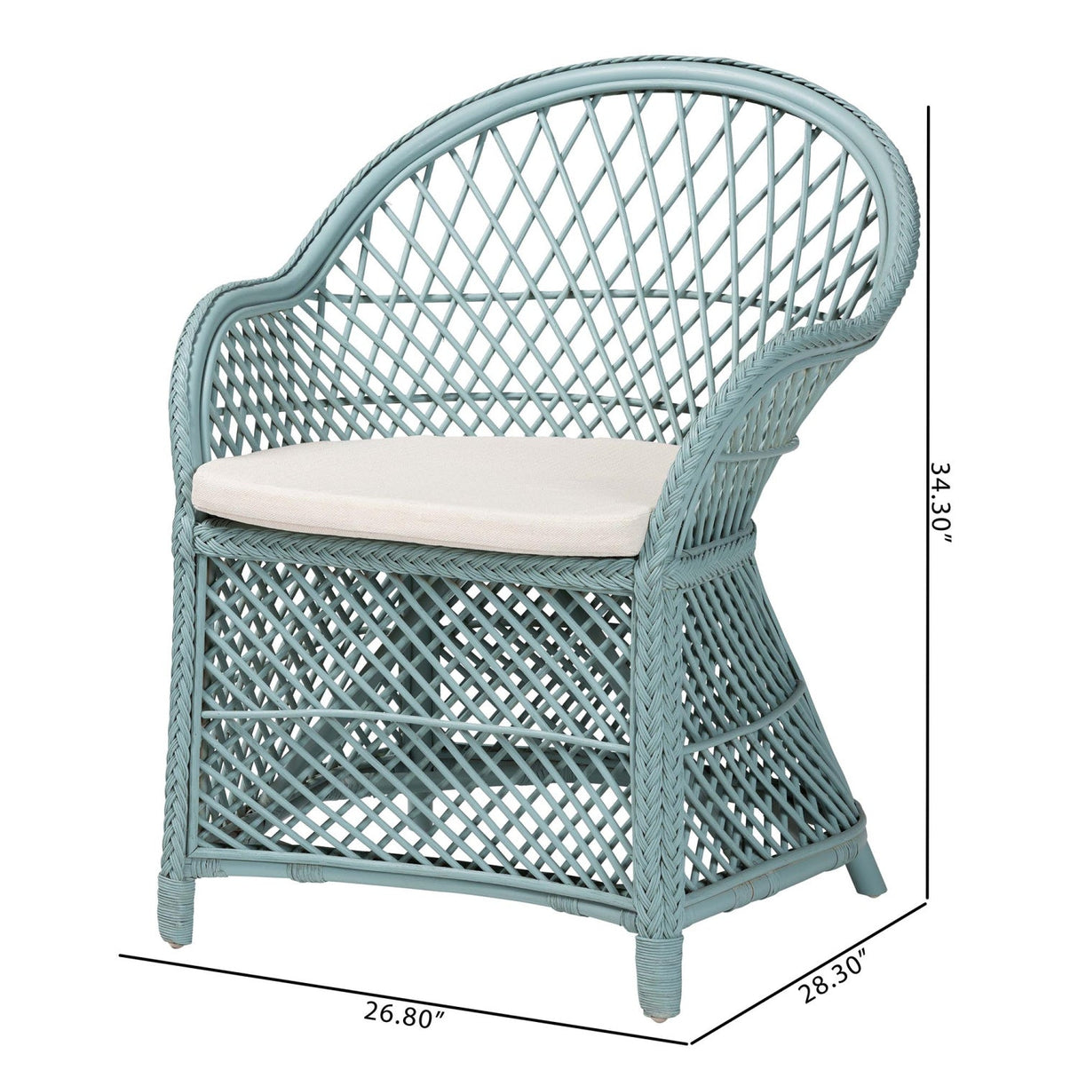   Modern European furniture - Braided Rattan Bohemian Accent Armchair - www.oroa.com | Oroa.com