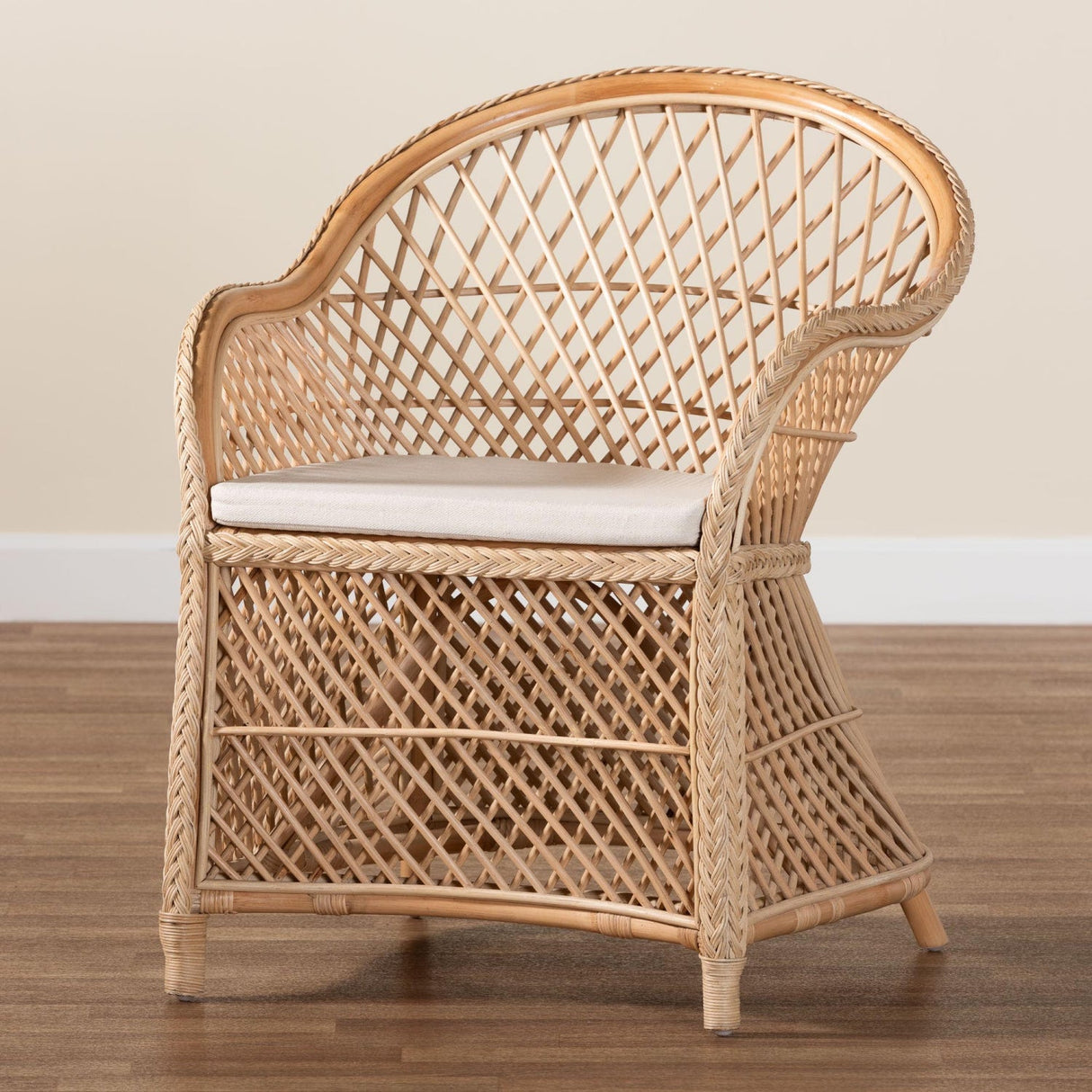   Modern European furniture - Braided Rattan Bohemian Accent Armchair - www.oroa.com | Oroa.com