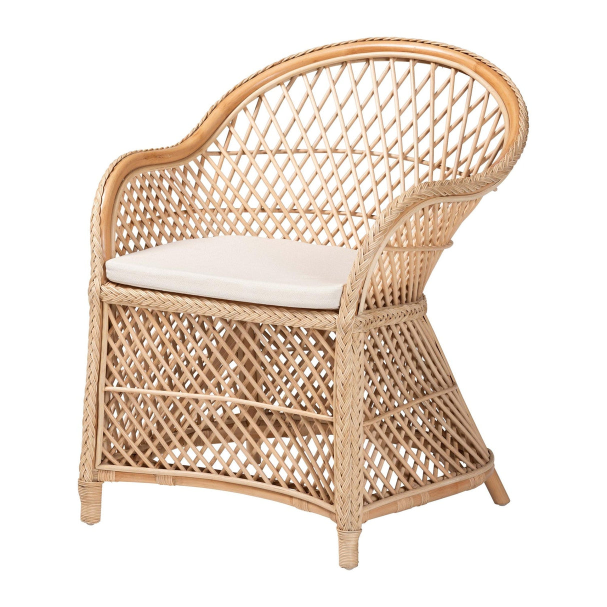   Modern European furniture - Braided Rattan Bohemian Accent Armchair - www.oroa.com | Oroa.com