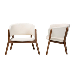   Modern European furniture - Walnut Framed Curve Accent Chairs 2 - www.oroa.com | Oroa.com