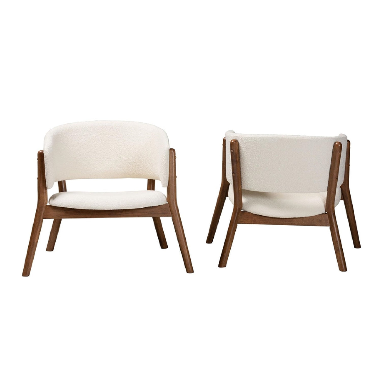   Modern European furniture - Walnut Framed Curve Accent Chairs 2 - www.oroa.com | Oroa.com