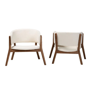   Modern European furniture - Walnut Framed Curve Accent Chairs 2 - www.oroa.com | Oroa.com