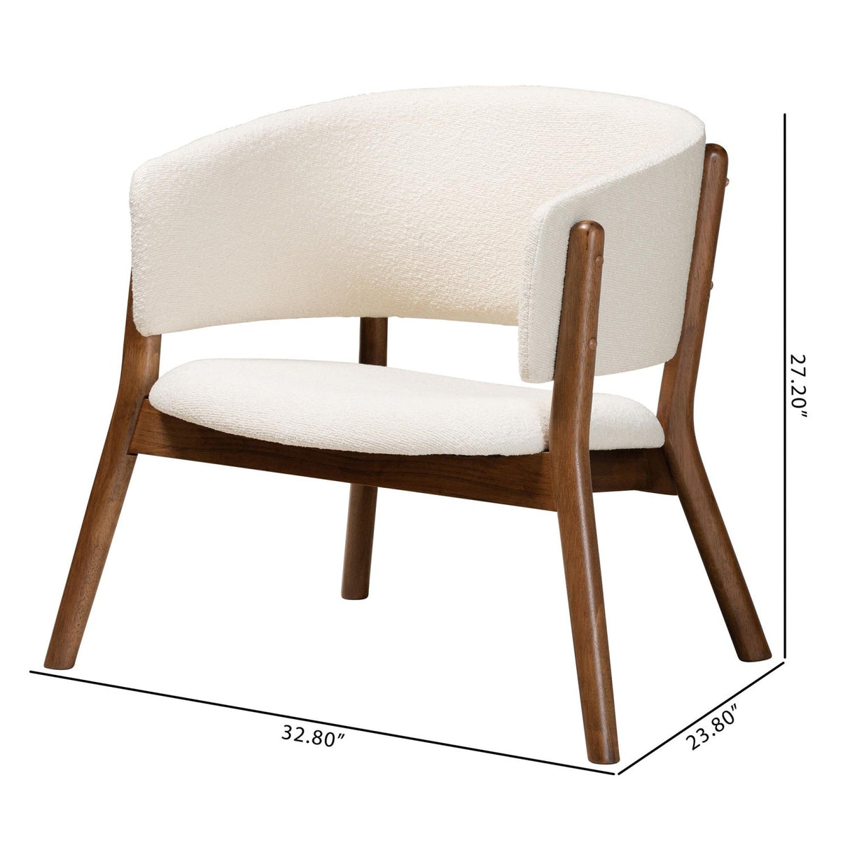   Modern European furniture - Walnut Framed Curve Accent Chairs 2 - www.oroa.com | Oroa.com