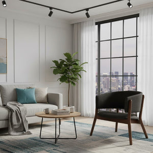   Modern European furniture - Walnut Framed Curve Accent Chairs 2 - www.oroa.com | Oroa.com