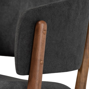   Modern European furniture - Walnut Framed Curve Accent Chairs 2 - www.oroa.com | Oroa.com