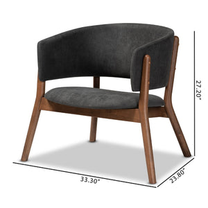   Modern European furniture - Walnut Framed Curve Accent Chairs 2 - www.oroa.com | Oroa.com