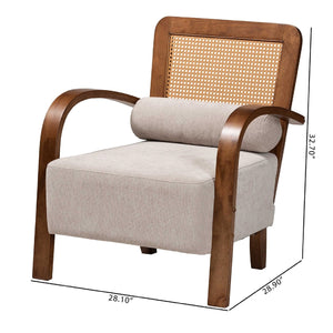   Modern European furniture - Gray Padded Japandi Lounge Chair - www.oroa.com | Oroa.com