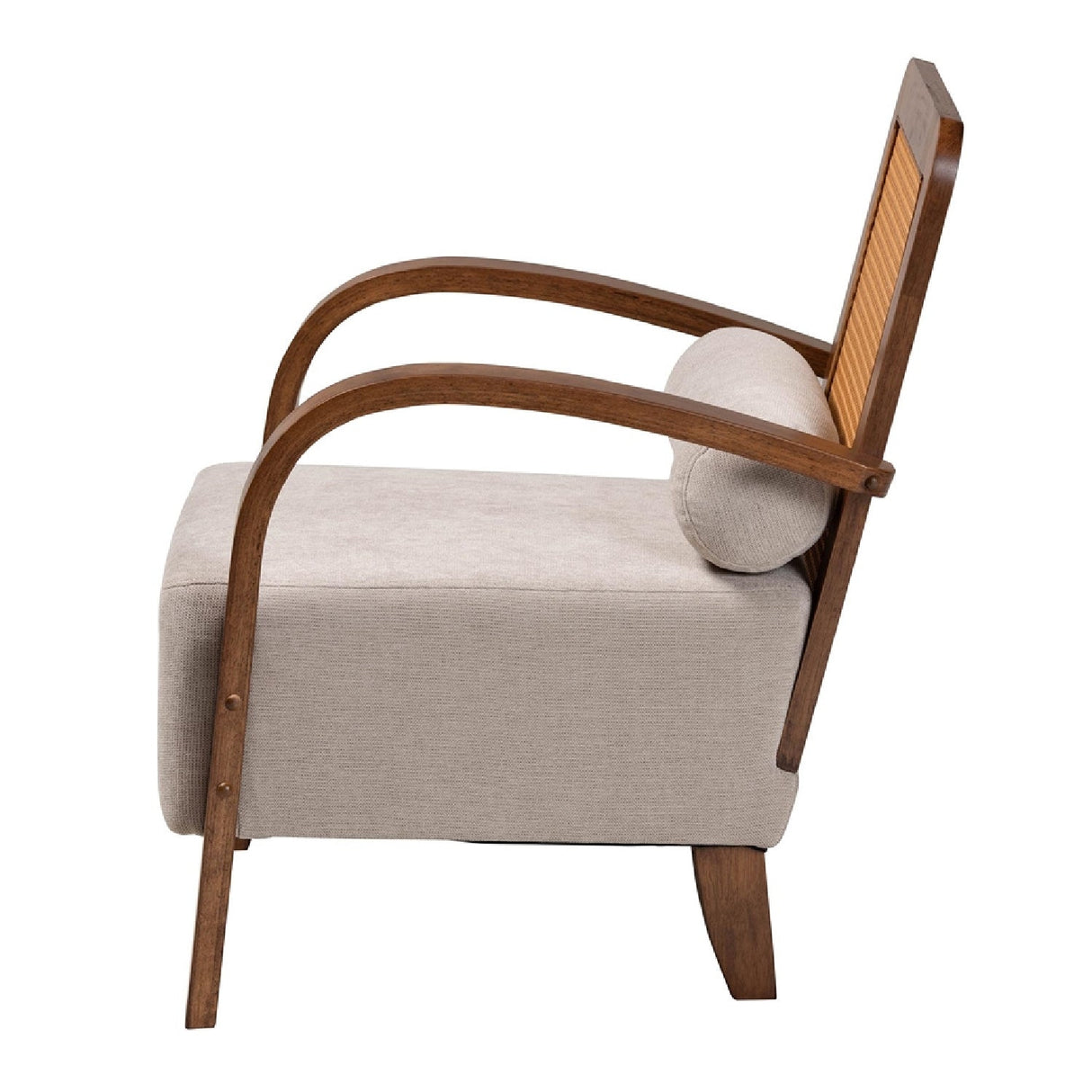   Modern European furniture - Gray Padded Japandi Lounge Chair - www.oroa.com | Oroa.com