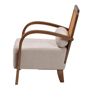   Modern European furniture - Gray Padded Japandi Lounge Chair - www.oroa.com | Oroa.com
