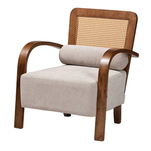   Modern European furniture - Gray Padded Japandi Lounge Chair - www.oroa.com | Oroa.com