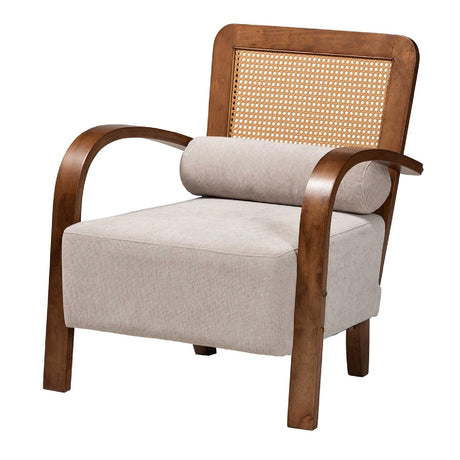   Modern European furniture - Gray Padded Japandi Lounge Chair - www.oroa.com | Oroa.com