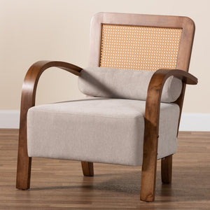   Modern European furniture - Gray Padded Japandi Lounge Chair - www.oroa.com | Oroa.com