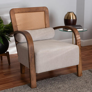  Modern European furniture - Gray Padded Japandi Lounge Chair - www.oroa.com | Oroa.com