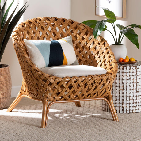   Modern European furniture - Basketweave Rattan Accent Chair - www.oroa.com | Oroa.com
