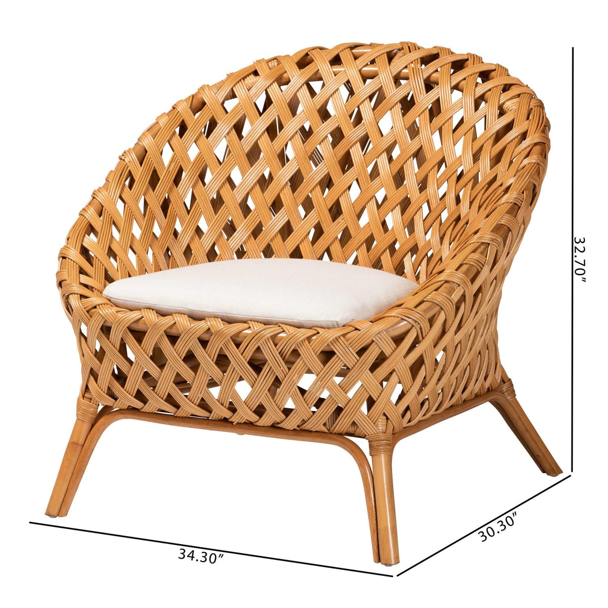  Modern European furniture - Basketweave Rattan Accent Chair - www.oroa.com | Oroa.com