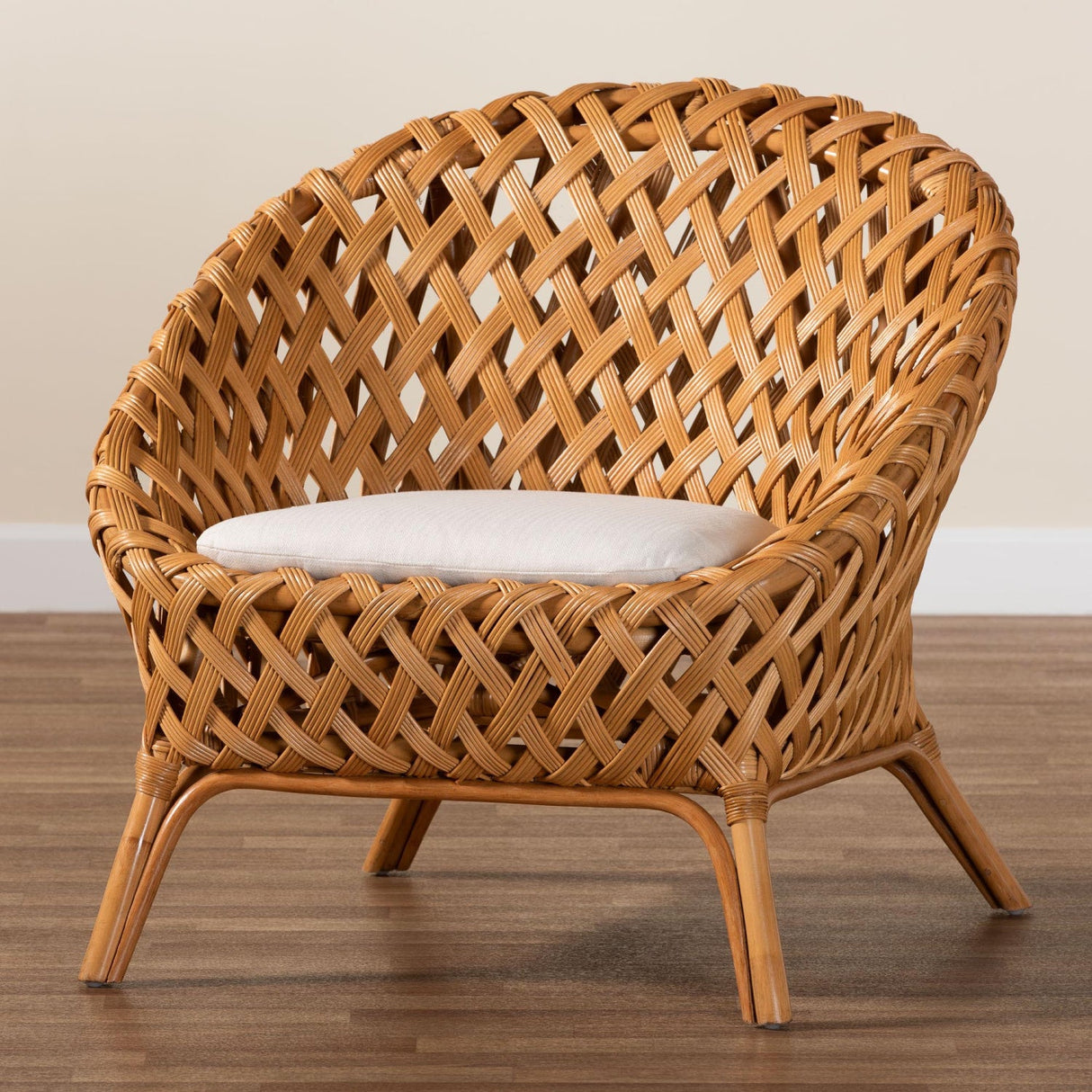   Modern European furniture - Basketweave Rattan Accent Chair - www.oroa.com | Oroa.com