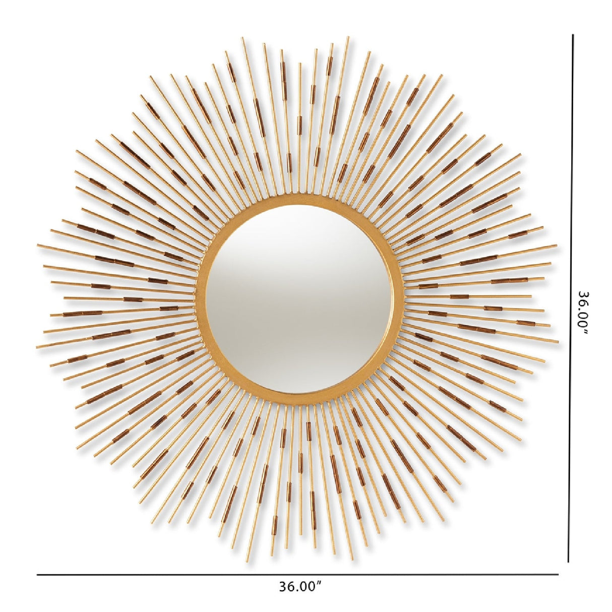  Contract furniture - Gold Sunburst Accent Wall Mirror -  www.oroatrade.com | Oroa.com