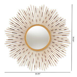   Contract furniture - Gold Sunburst Accent Wall Mirror -  www.oroatrade.com | Oroa.com