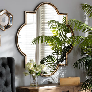   Hospitality furniture - Bronze Quatrefoil Accent Wall Mirror - www.oroatrade.com | Oroa.com