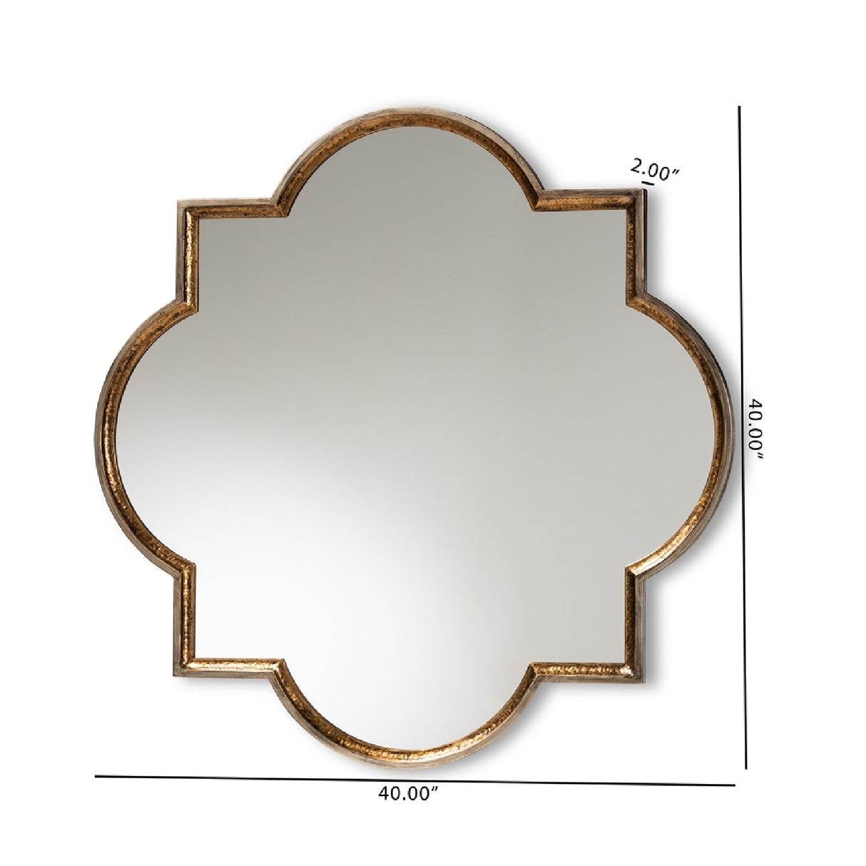   Hospitality furniture - Bronze Quatrefoil Accent Wall Mirror - www.oroatrade.com | Oroa.com