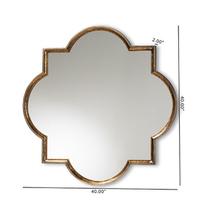   Hospitality furniture - Bronze Quatrefoil Accent Wall Mirror - www.oroatrade.com | Oroa.com