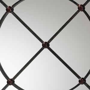   Modern European furniture - Metal Framed Round Wall Mirror - www.oroa.com | Oroa.com