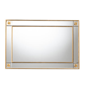   Hospitality furniture - Rectangular Gold Accent Wall Mirror - www.oroatrade.com | Oroa.com