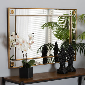   Hospitality furniture - Rectangular Gold Accent Wall Mirror - www.oroatrade.com | Oroa.com