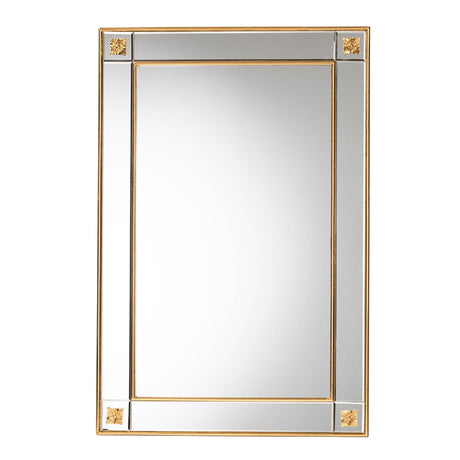   Hospitality furniture - Rectangular Gold Accent Wall Mirror - www.oroatrade.com | Oroa.com