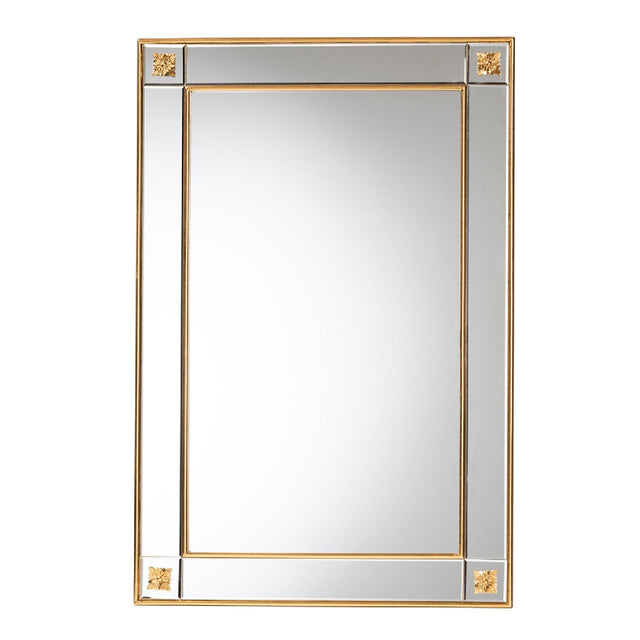 Hospitality furniture - Rectangular Gold Accent Wall Mirror - www.oroatrade.com